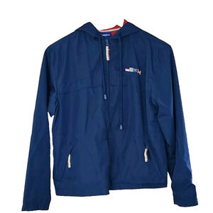Catalina Zip Up Navy‎ Windbreaker Jacket With Hood Size Sm